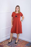 Vestido Sara - Malha Confort Midi com Manga - Naguirre Shop