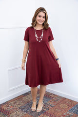 Vestido Sara - Malha Confort Midi com Manga - Naguirre Shop