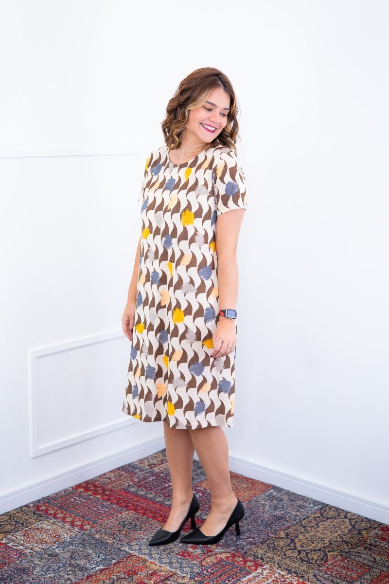 Vestido Sara - Malha Confort Midi com Manga - Naguirre Shop
