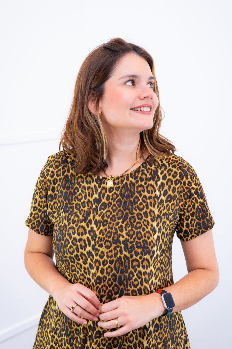 Vestido Sara - Malha Confort Midi com Manga - Naguirre Shop