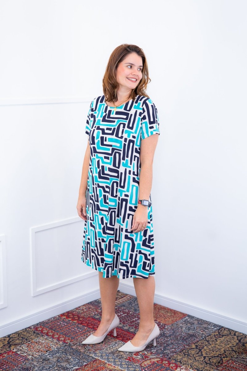 Vestido Sara - Malha Confort Midi com Manga - Naguirre Shop