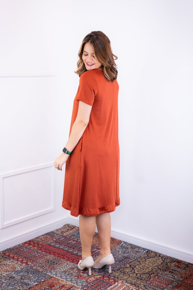 Vestido Sara - Malha Confort Midi com Manga - Naguirre Shop