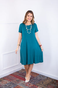 Vestido Sara - Malha Confort Midi com Manga - Naguirre Shop