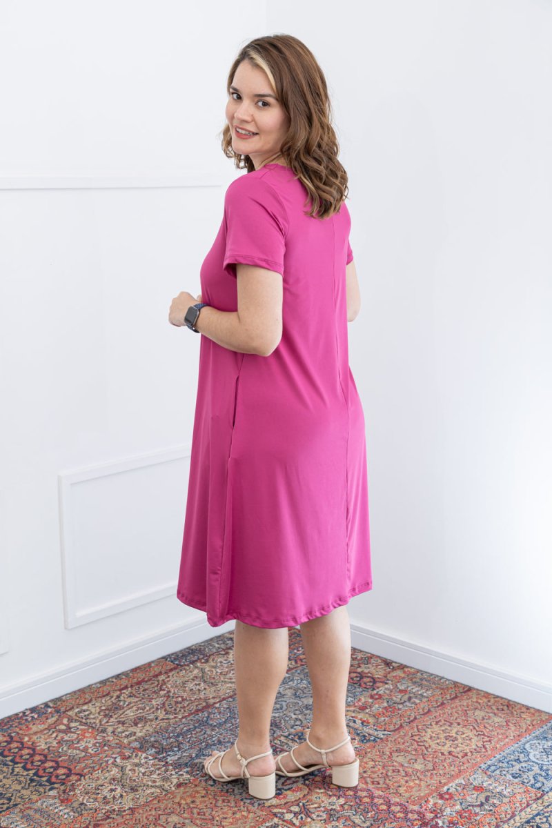 Vestido Sara - Malha Confort Midi com Manga - Naguirre Shop