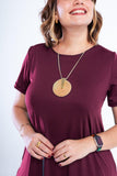 Vestido Sara - Malha Confort Midi com Manga - Naguirre Shop