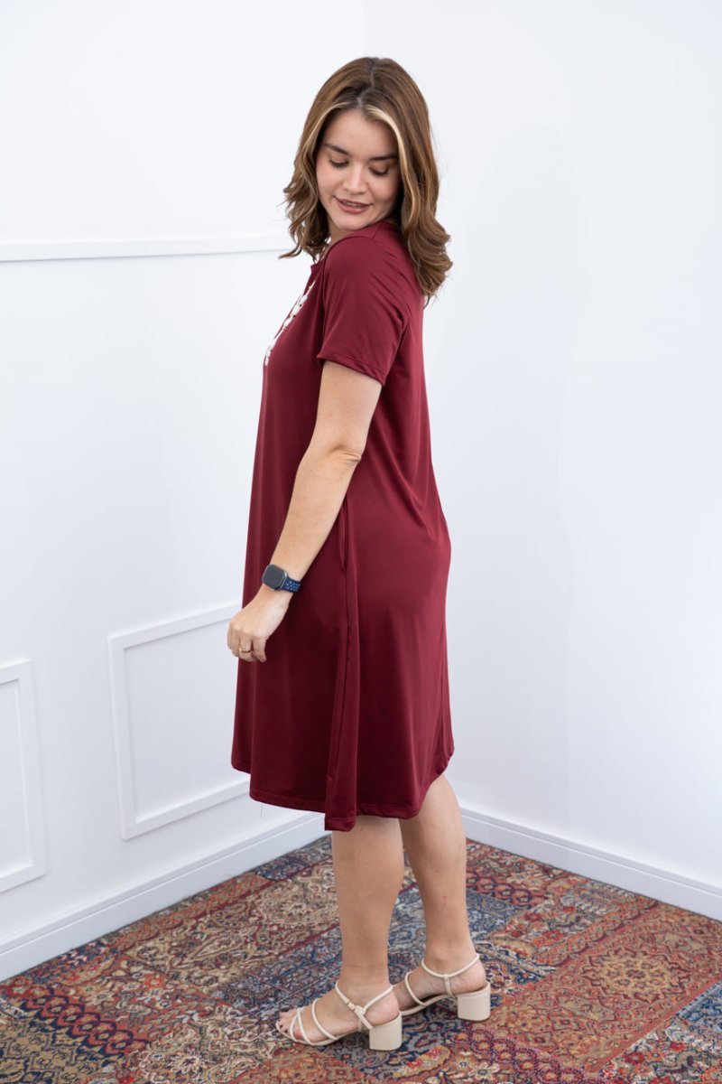 Vestido Sara - Malha Confort Midi com Manga - Naguirre Shop