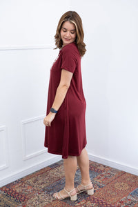 Vestido Sara - Malha Confort Midi com Manga - Naguirre Shop