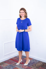 Vestido Sara - Malha Confort Midi com Manga - Naguirre Shop