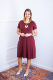 Vestido Sara - Malha Confort Midi com Manga - Naguirre Shop