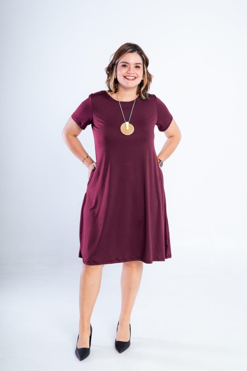 Vestido Sara - Malha Confort Midi com Manga - Naguirre Shop