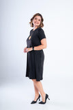 Vestido Sara - Malha Confort Midi com Manga - Naguirre Shop