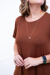 Vestido Sara - Malha Confort Midi com Manga - Naguirre Shop