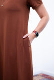 Vestido Sara - Malha Confort Midi com Manga - Naguirre Shop