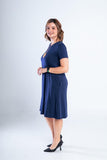 Vestido Sara - Malha Confort Midi com Manga - Naguirre Shop