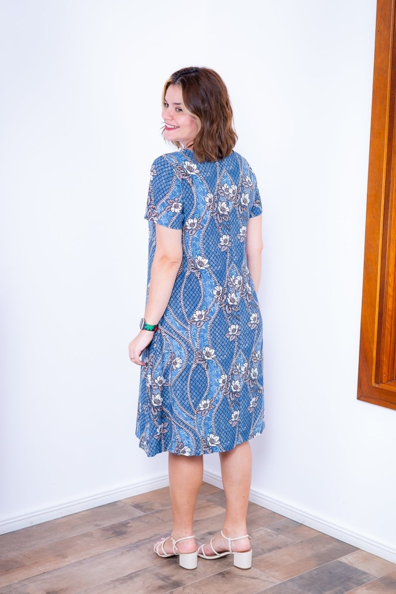 Vestido Sara - Malha Confort Midi com Manga - Naguirre Shop