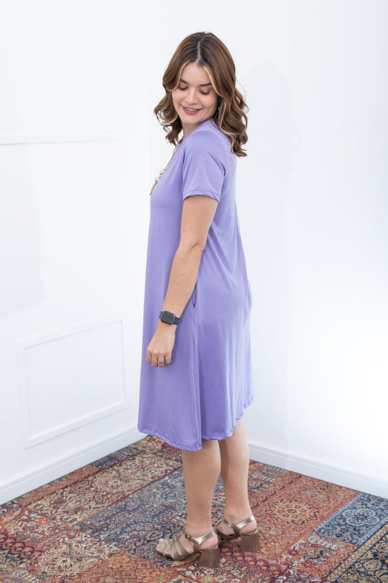 Vestido Sara - Malha Confort Midi com Manga - Naguirre Shop