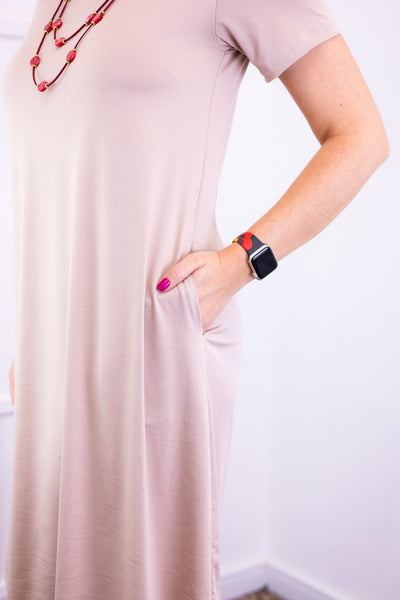 Vestido Sara - Malha Confort Midi com Manga - Naguirre Shop