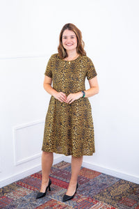 Vestido Sara - Malha Confort Midi com Manga - Naguirre Shop