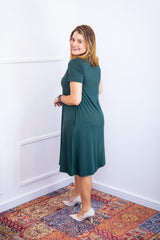 Vestido Sara - Malha Confort Midi com Manga - Naguirre Shop