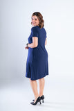 Vestido Sara - Malha Confort Midi com Manga - Naguirre Shop