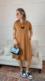 Vestido Sara - Malha Confort Midi com Manga - Naguirre Shop