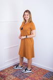 Vestido Sara - Malha Confort Midi com Manga - Naguirre Shop