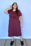 Vestido Sara - Malha Confort Midi com Manga - Naguirre Shop