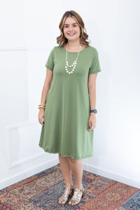 Vestido Sara - Malha Confort Midi com Manga - Naguirre Shop