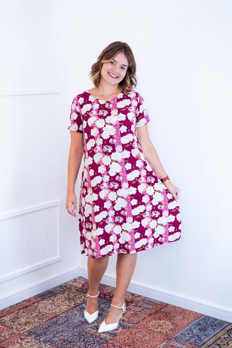 Vestido Sara - Malha Confort Midi com Manga - Naguirre Shop
