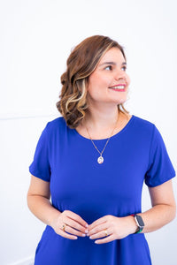Vestido Sara - Malha Confort Midi com Manga - Naguirre Shop