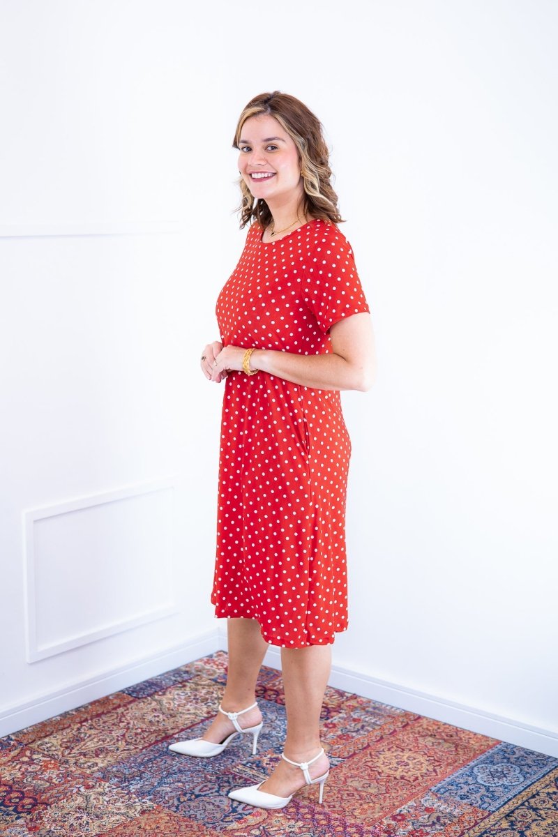 Vestido Sara - Malha Confort Midi com Manga - Naguirre Shop