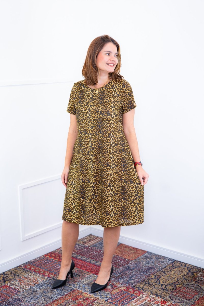 Vestido Sara - Malha Confort Midi com Manga - Naguirre Shop