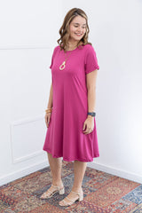 Vestido Sara - Malha Confort Midi com Manga - Naguirre Shop