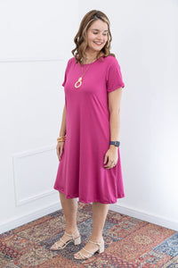 Vestido Sara - Malha Confort Midi com Manga - Naguirre Shop