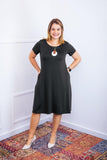 Vestido Sara - Malha Confort Midi com Manga - Naguirre Shop