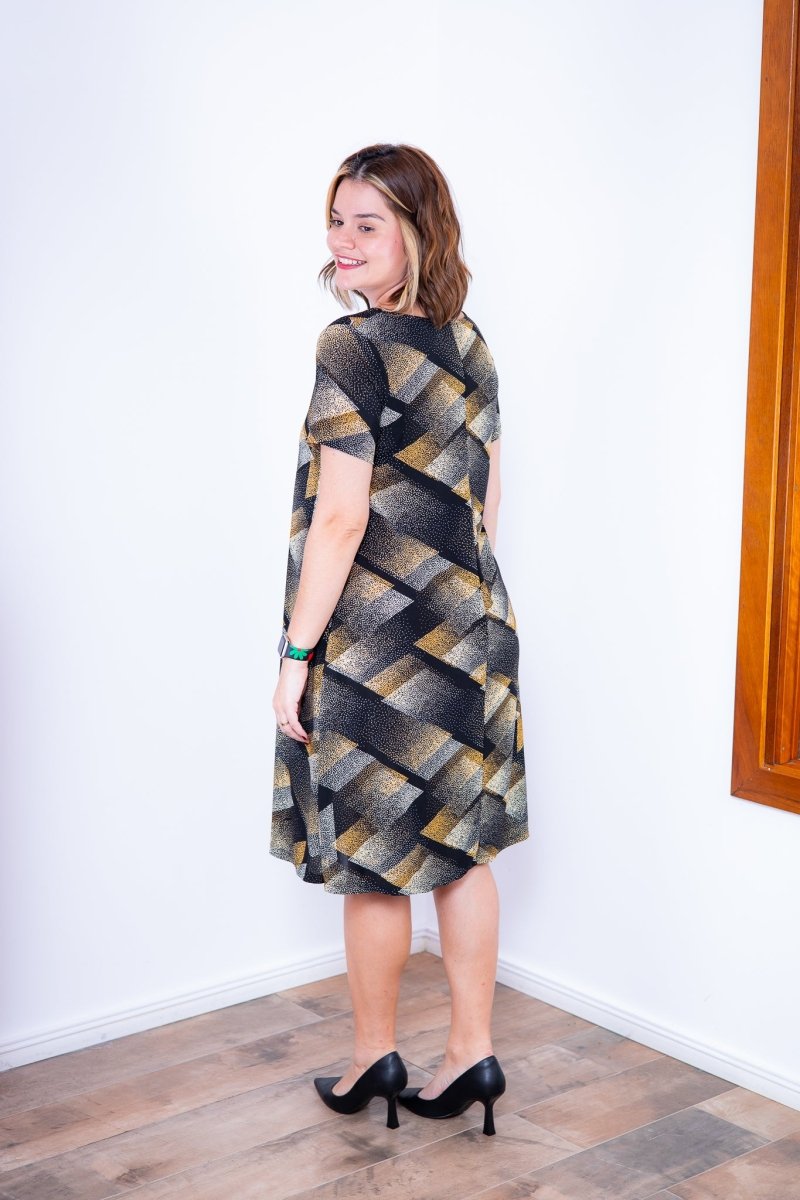 Vestido Sara - Malha Confort Midi com Manga - Naguirre Shop