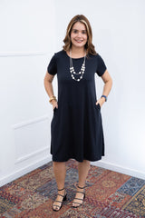 Vestido Sara - Malha Confort Midi com Manga - Naguirre Shop