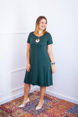 Vestido Sara - Malha Confort Midi com Manga - Naguirre Shop