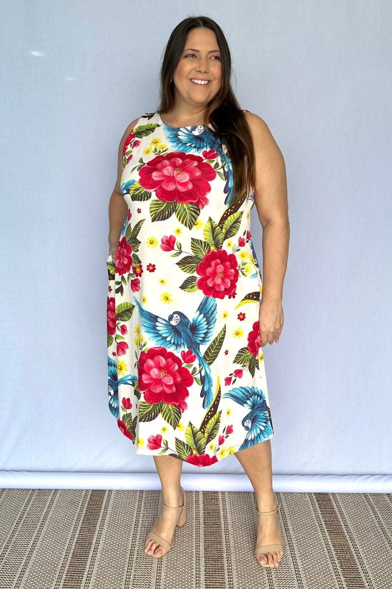 Vestido Sofia - Malha Confort Deluxe Regata Midi - Naguirre Shop