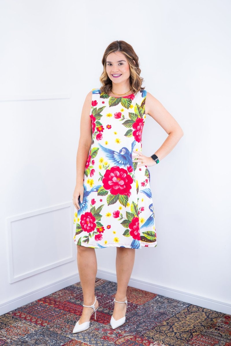 Vestido Sofia - Malha Confort Deluxe Regata Midi - Naguirre Shop