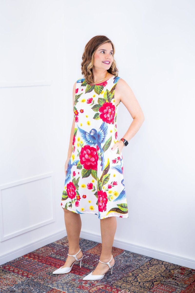 Vestido Sofia - Malha Confort Deluxe Regata Midi - Naguirre Shop