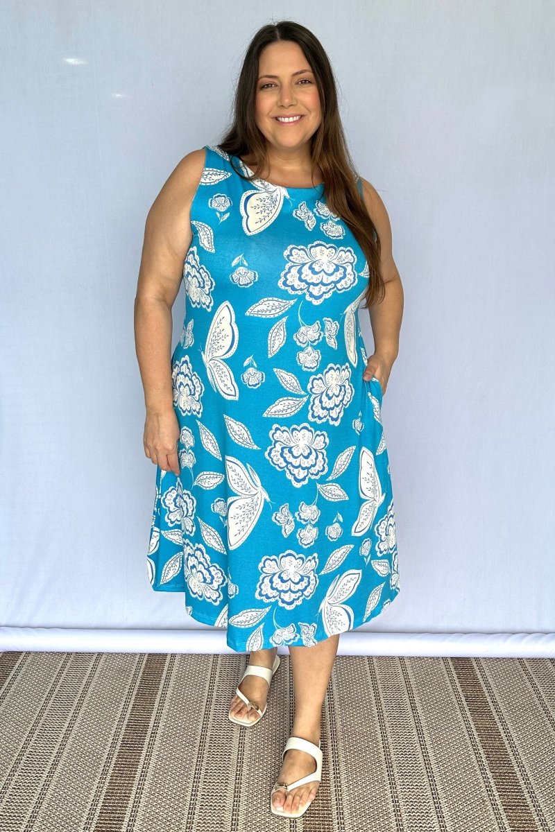 Vestido Sofia - Malha Confort Deluxe Regata Midi - Naguirre Shop