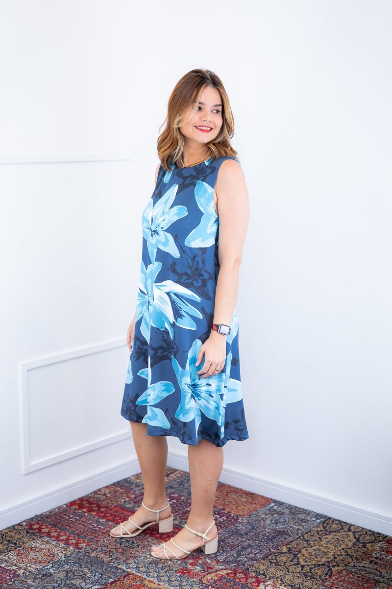 Vestido Sofia - Malha Confort Deluxe Regata Midi - Naguirre Shop