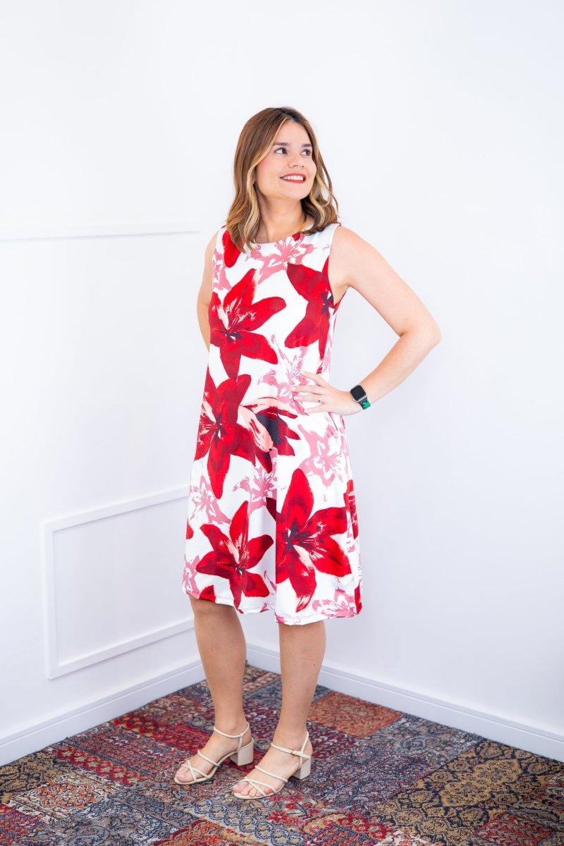 Vestido Sofia - Malha Confort Deluxe Regata Midi - Naguirre Shop