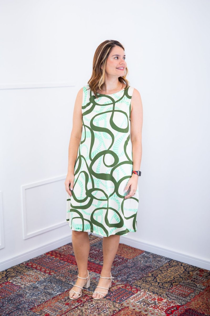 Vestido Sofia - Malha Confort Deluxe Regata Midi - Naguirre Shop