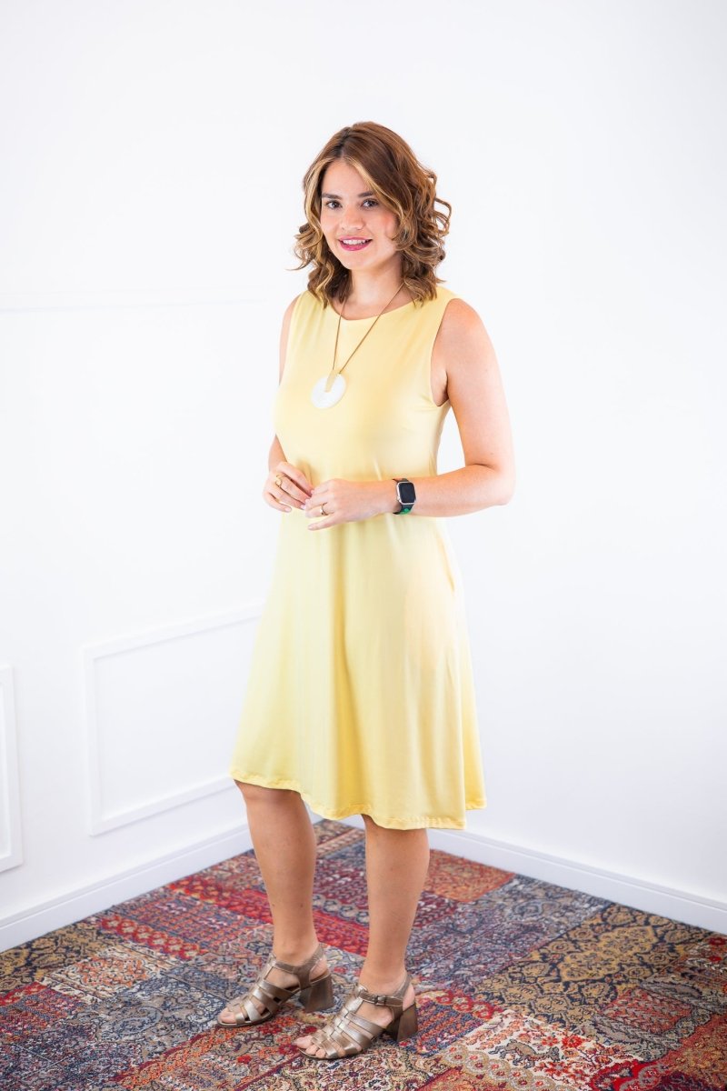 Vestido Sofia - Malha Confort Regata Midi - Naguirre Shop