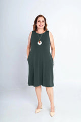 Vestido Sofia - Malha Confort Regata Midi - Naguirre Shop