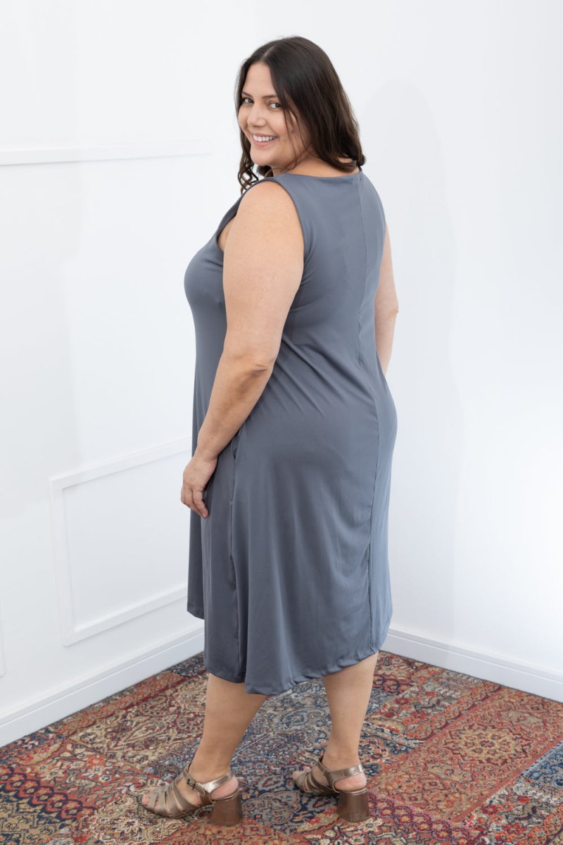 Vestido Sofia - Malha Confort Regata Midi - Naguirre Shop
