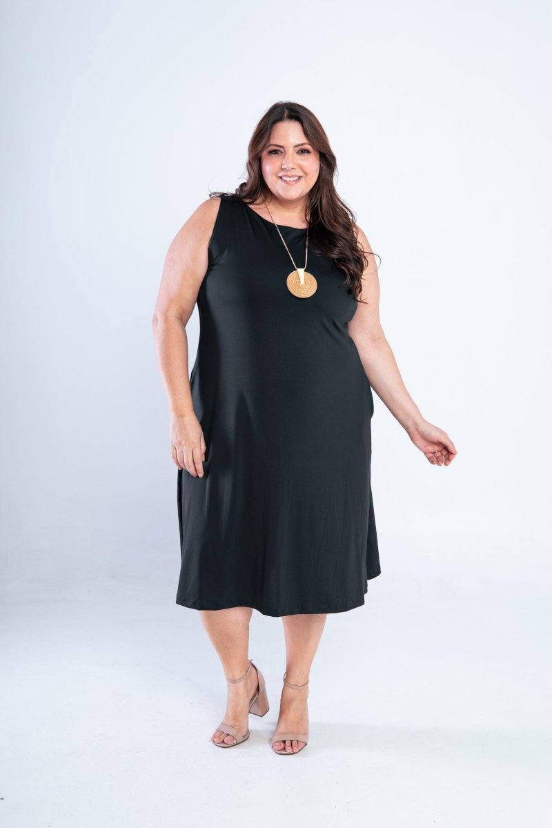 Vestido Sofia - Malha Confort Regata Midi - Naguirre Shop