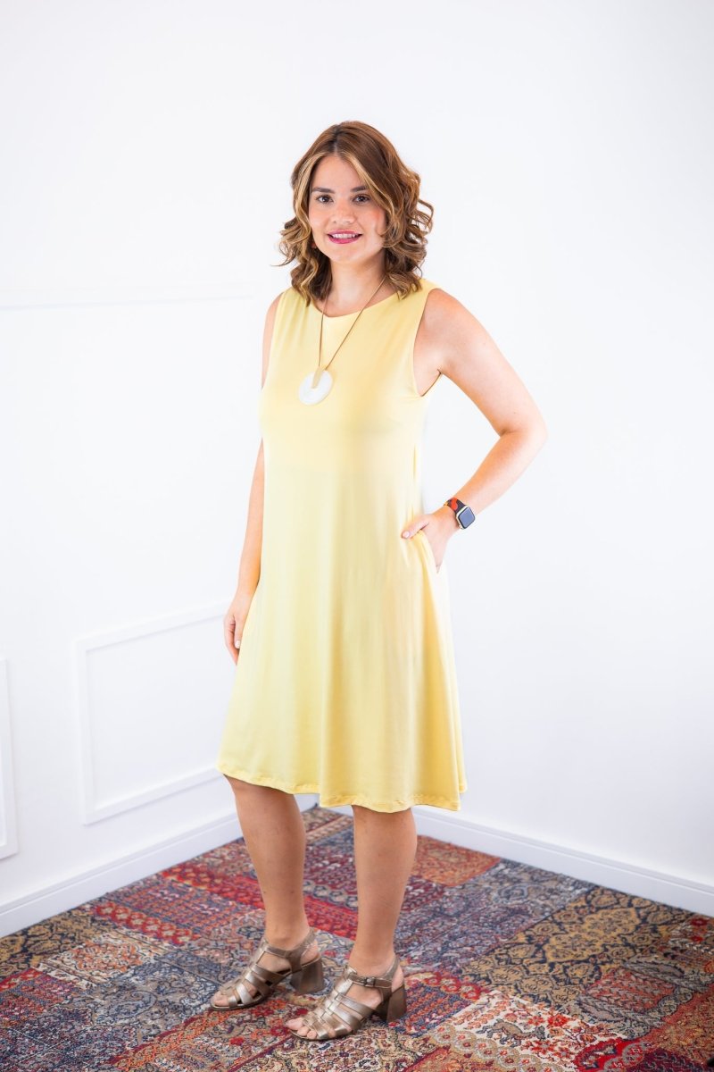 Vestido Sofia - Malha Confort Regata Midi - Naguirre Shop